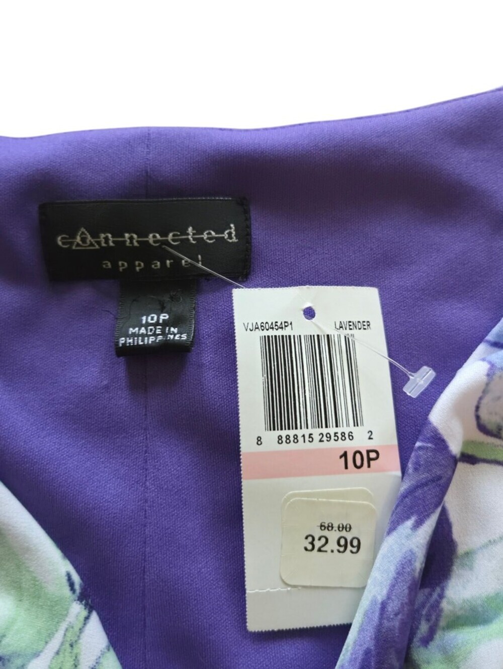 connected apparel Lavender and White Floral Sheath Dress - Picture 3 of 10